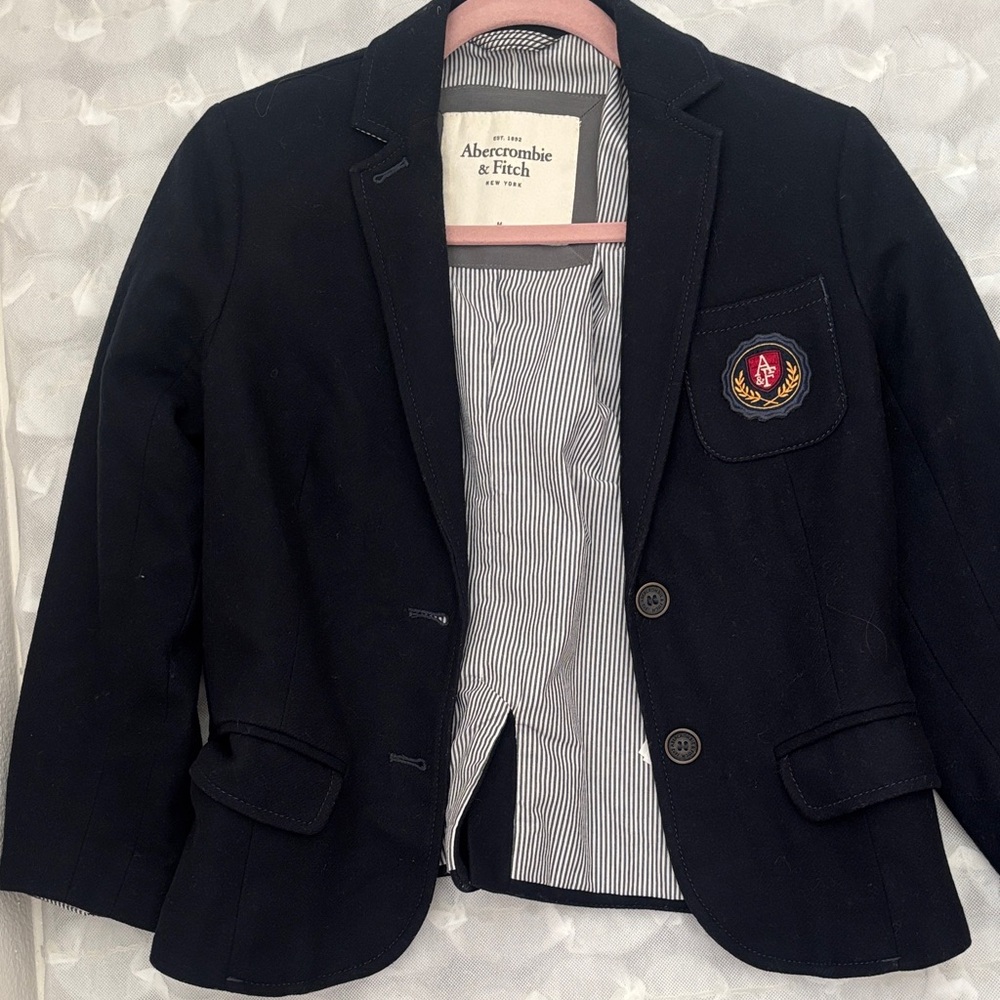 Abercrombie & Fitch Womans Navy Blazer with Emblem